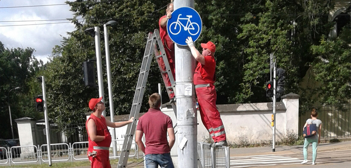 znak drogowy ścieżka rowerowa