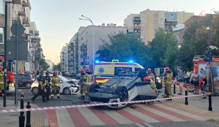 na zdjęciu wypadek