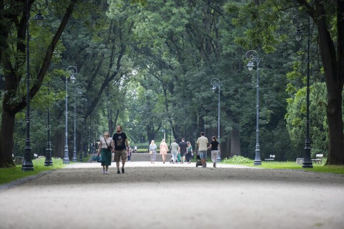 na zdjęciu park skaryszewski