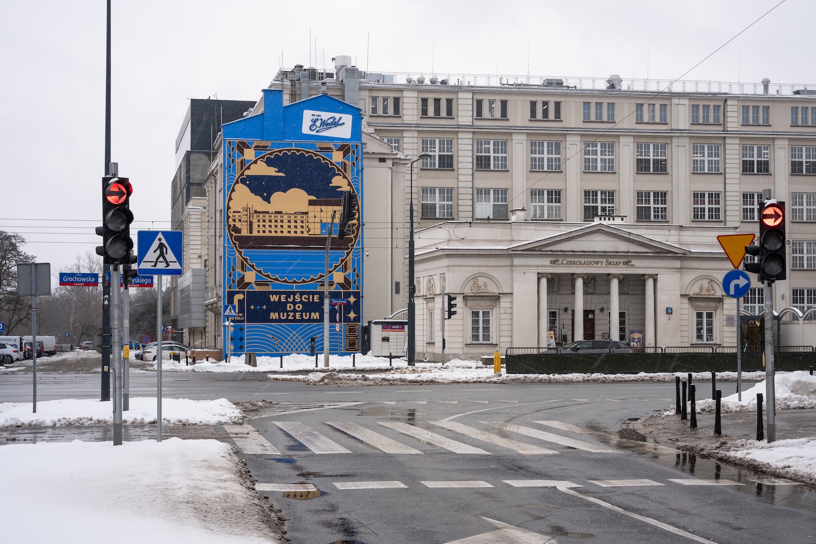 Nowy mural na Pradze. Zachęca do odwiedzin muzeum czekolady Wedla